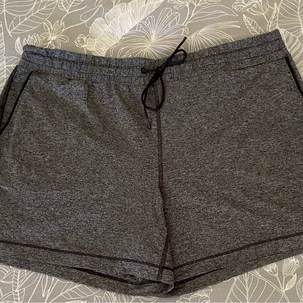 L.L. Bean Gray Athletic Shorts with Drawstring Waistband